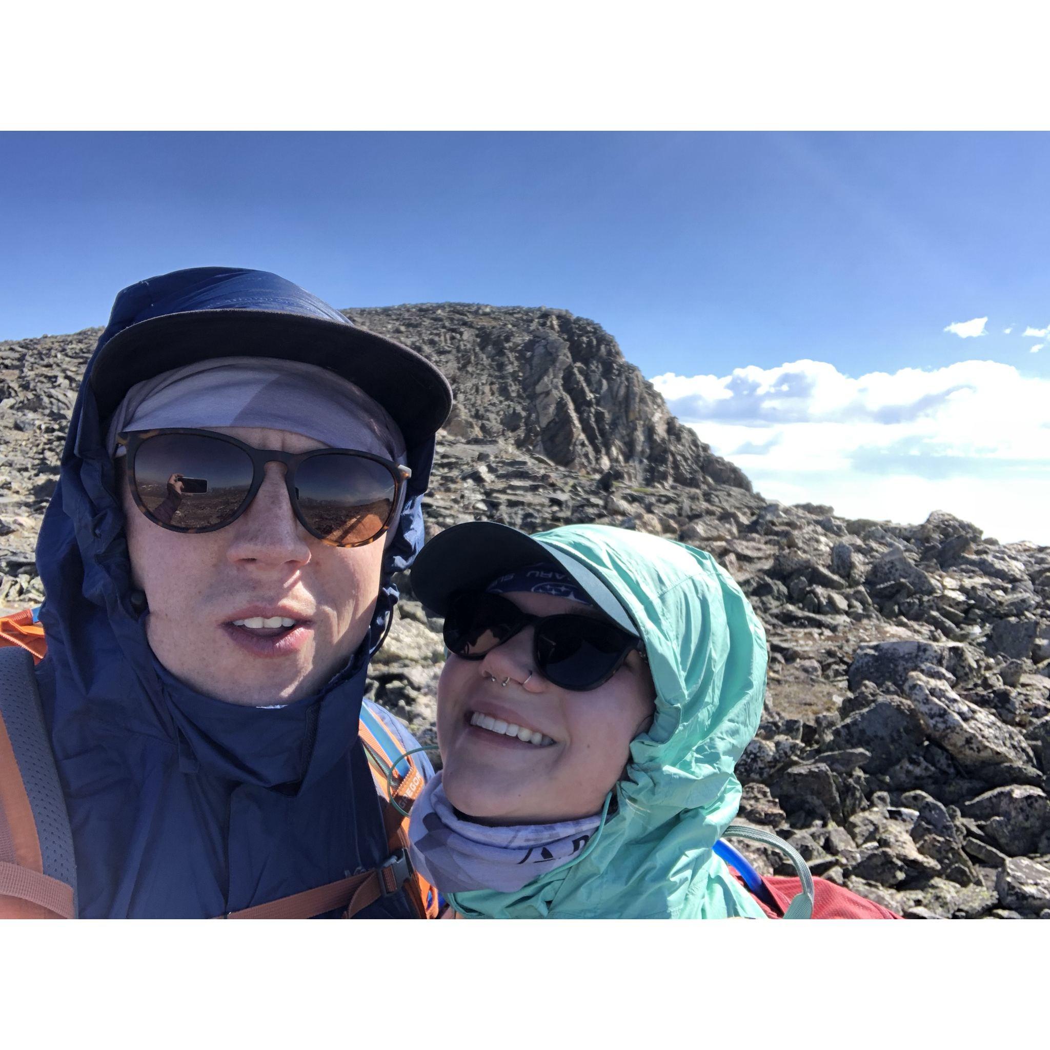 Our first (2) 13ers- Chiquita and Ypsilon. Windy and freezing- we always bring gloves and a hat now.