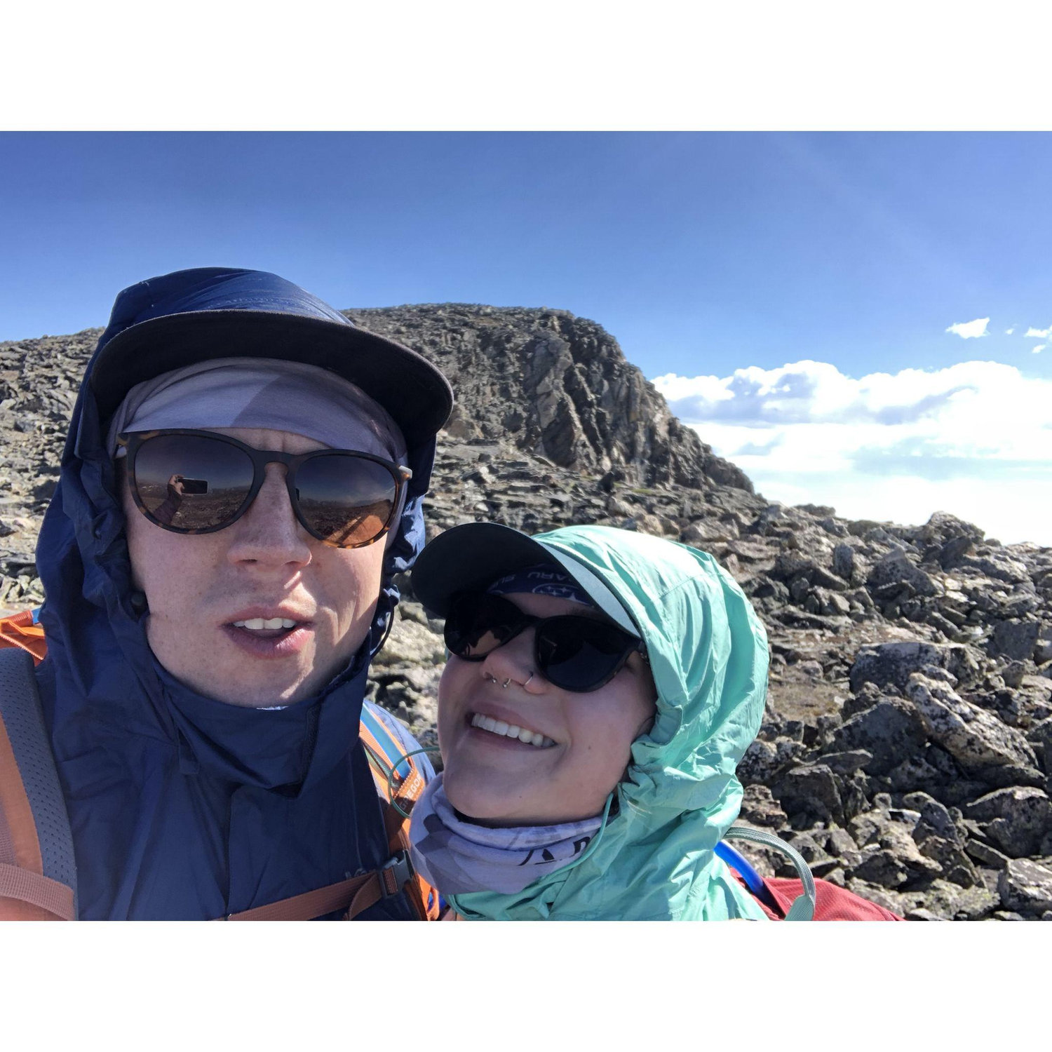 Our first (2) 13ers- Chiquita and Ypsilon. Windy and freezing- we always bring gloves and a hat now.