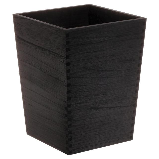 Square Trash Can, Black Wood - Threshold™