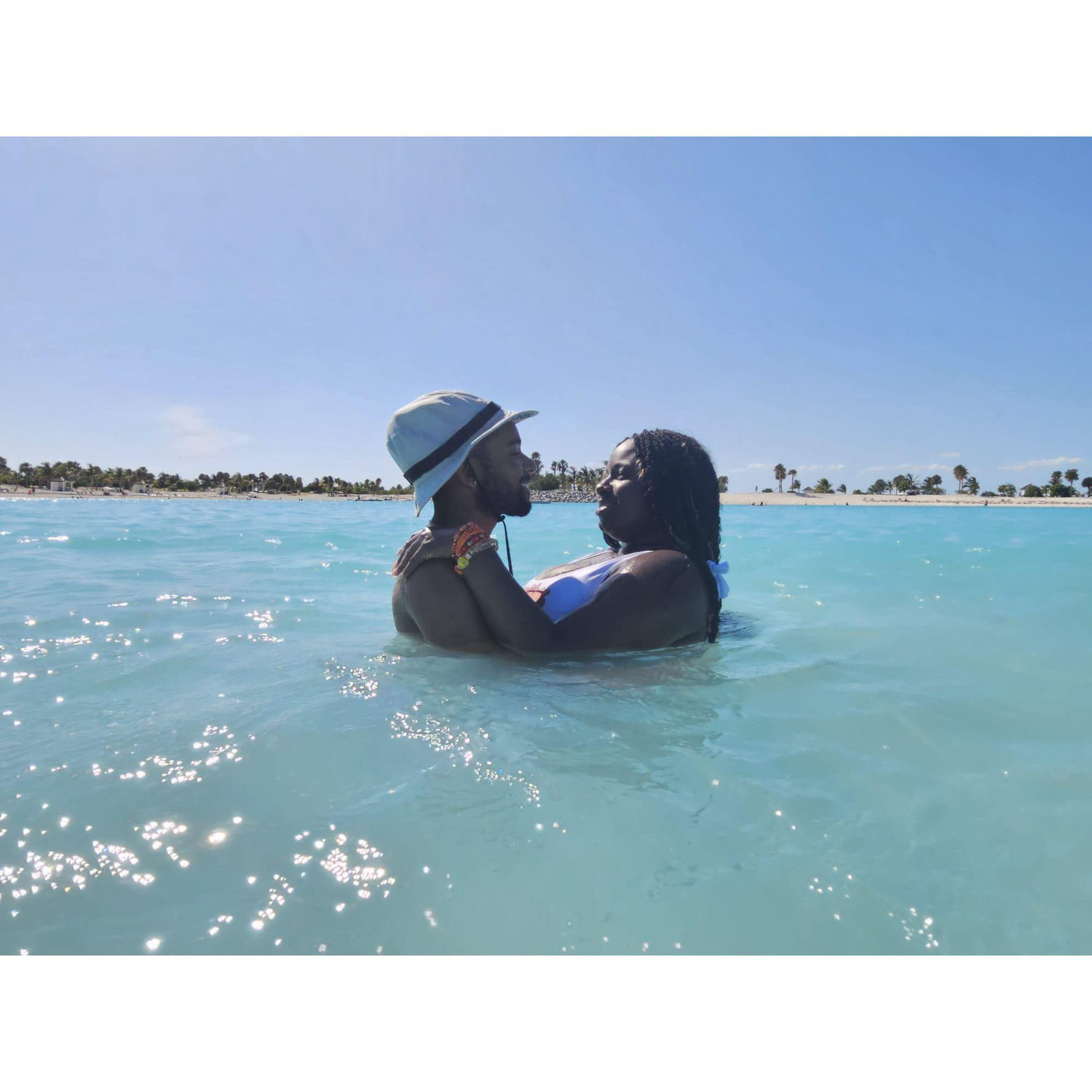 At the Bahamas together.