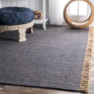 Flatweave Solid Tassel Amalia Rug