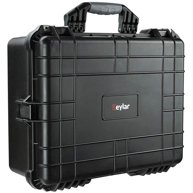 Large 20.62" Protective Camera Case Water and Shock Resistant w/Foam (Black) by Eylar