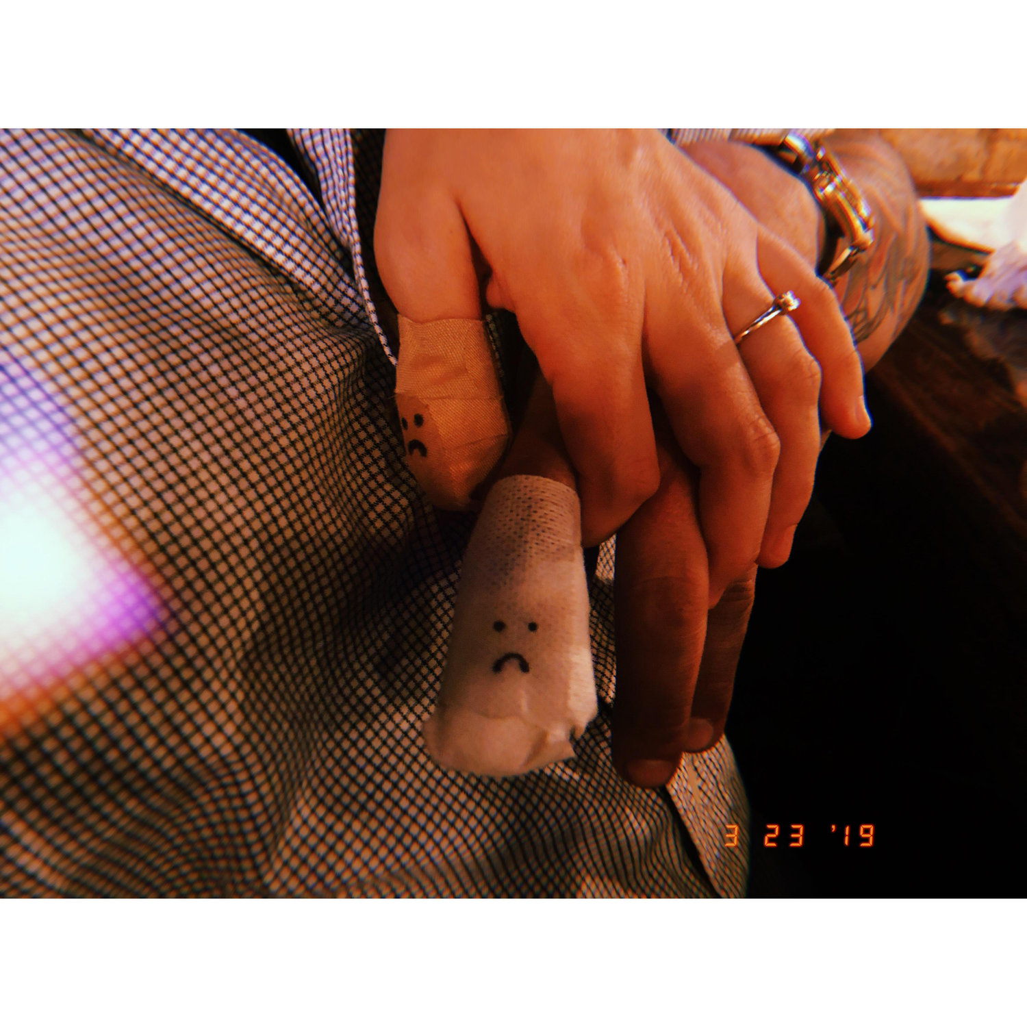 3.23.19. we both cut our left hands:)