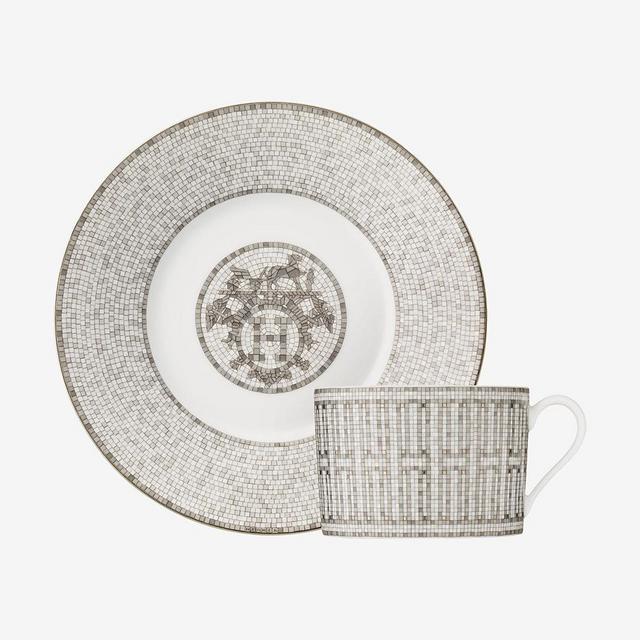 Mosaique au 24 platinum breakfast cup and saucer ,  $305