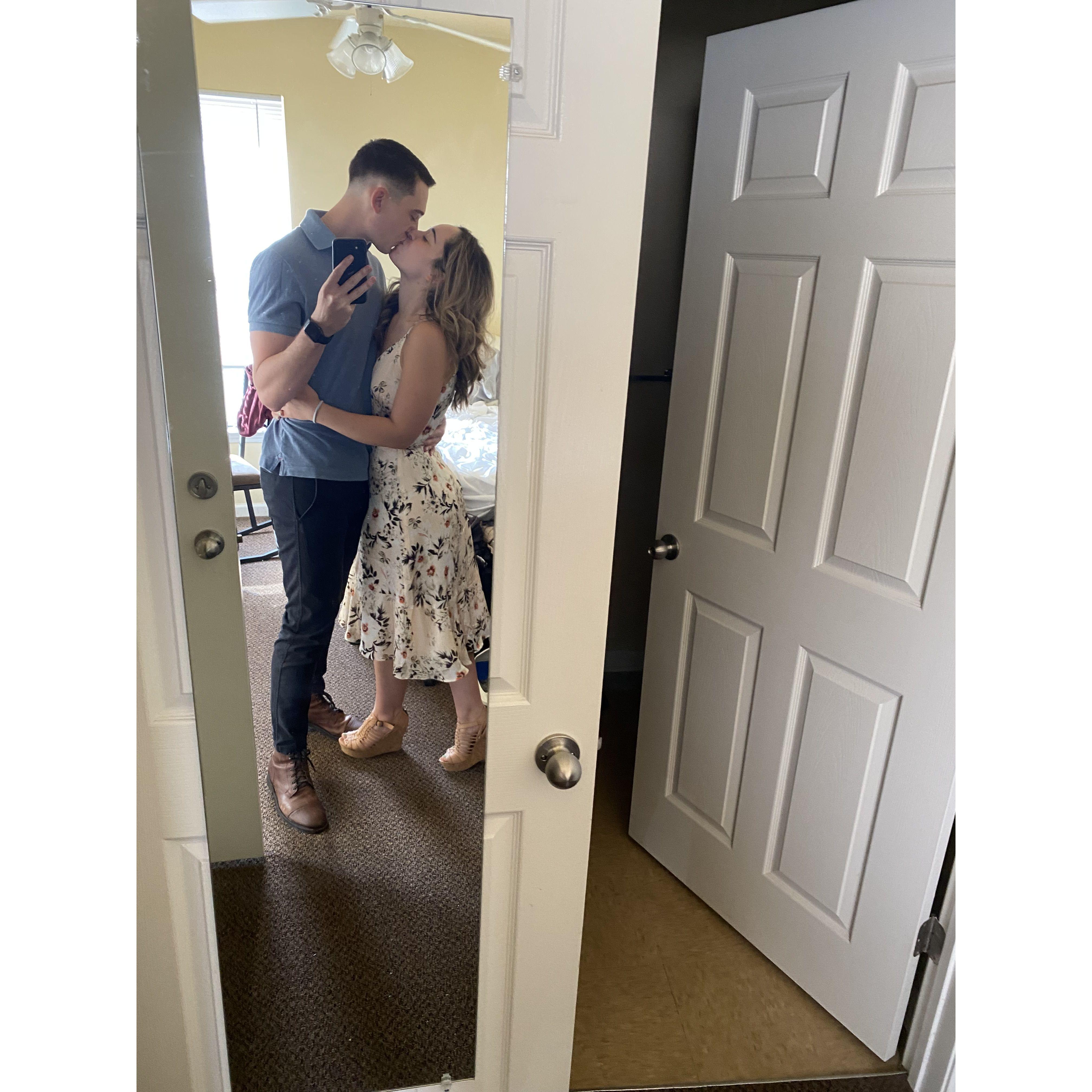 July 2021: Our first picture as a couple!