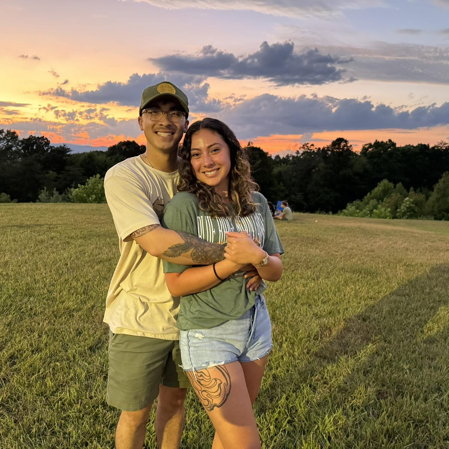 Waiting for the Fourth of July fireworks to overtake the beautiful sunset.