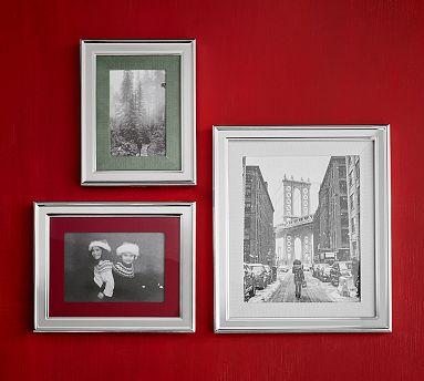 Personalized Silver-Plated Grosgrain Ribbon Mat Frame Collection