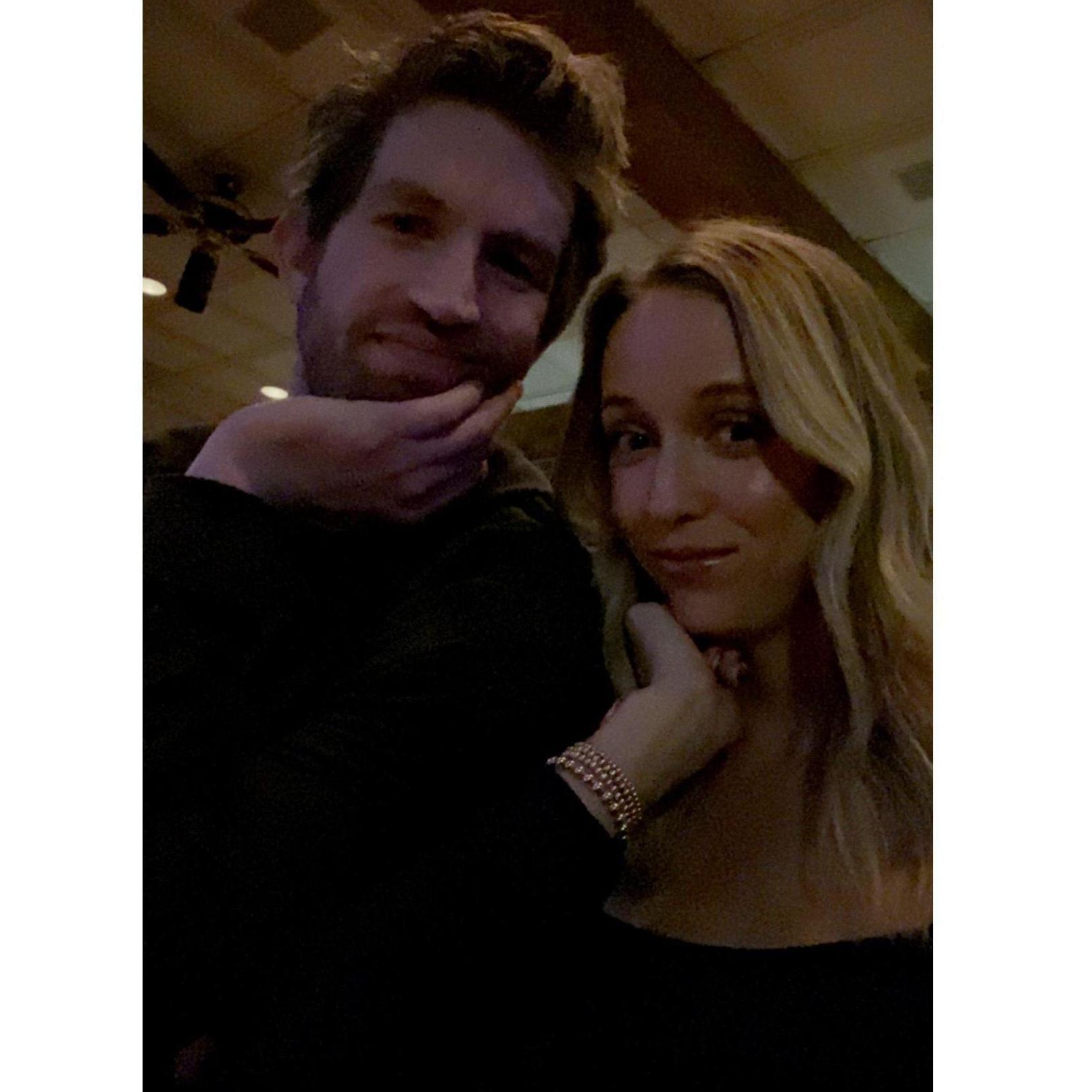 The infamous "Topo selfie" the first night we met at the Topo bar on 2/26/22