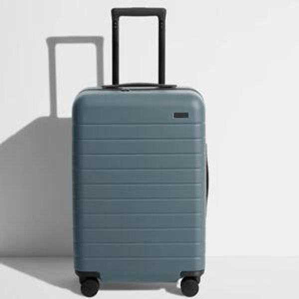 Away The Bigger Carry-On Suitcase in Coast Blue