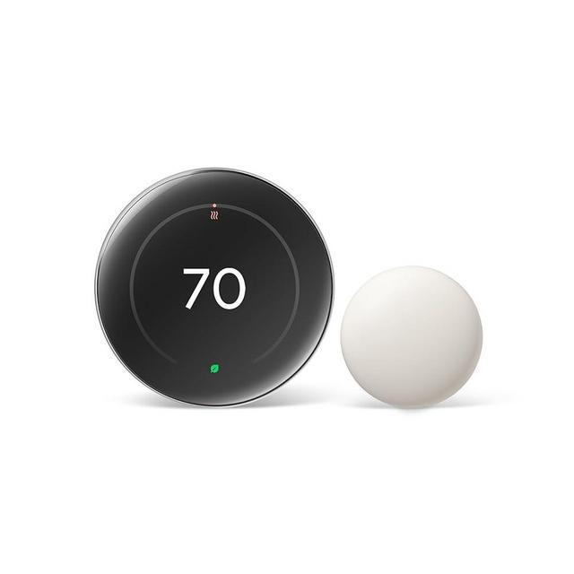 Google Nest Learning Thermostat (4th Gen) with Nest Temperature Sensor (2nd Gen) - Energy Saving Smart Thermostat with Adaptive Eco - Works with Alexa and Google Home App - Polished Silver