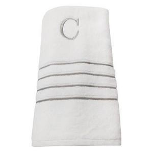 Monogram Bath Towel C - White/Skyline Gray - Fieldcrest®