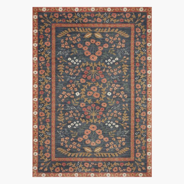 Florence Navy & Rust Power-Loomed Rug