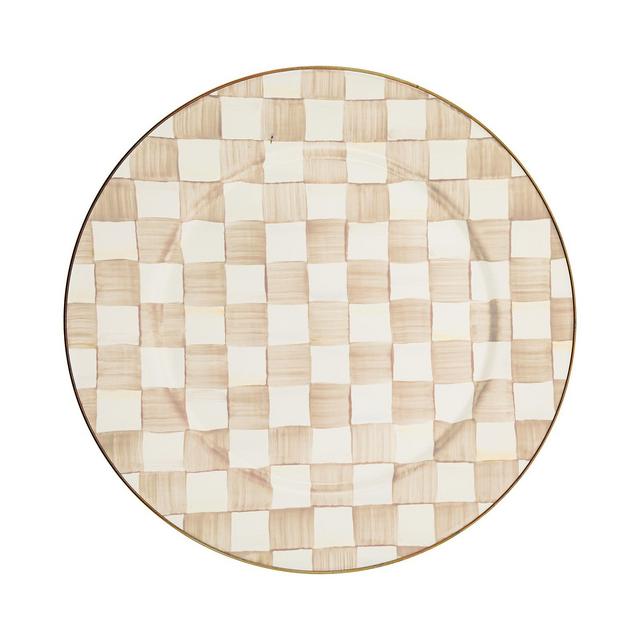 Mackenzie-Childs Mocha Check Serving Platter