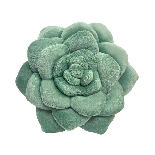 Dumwry Succulent Pillow, 3D Flower-Shaped Pillow - Hand-Stitched Leaf Plush Décor Accent for Plant Lovers, Perfect Plant Pillow for Bedroom, Living Room, and Home Decoration 25cm/9.84in