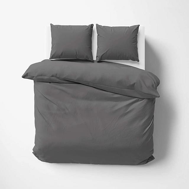 Kotton Culture Premium Duvet Cover 100% Egyptian Cotton 600 Thread Count with Zipper & Corner Ties Luxurious Bedding (Twin/Twin-XL, Grey)