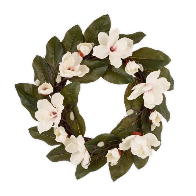 24-Inch Artificial Magnolia Wreath