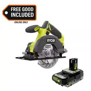 ONE+ 18V Cordless 5 1/2 in. Circular Saw with FREE 2.0 Ah Lithium-Ion HIGH PERFORMANCE Battery