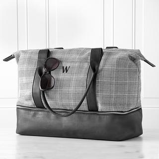 Personalized Glen Plaid Luggage Tote