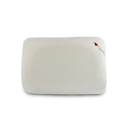 I Love My Pillow King Contour Pillow, White
