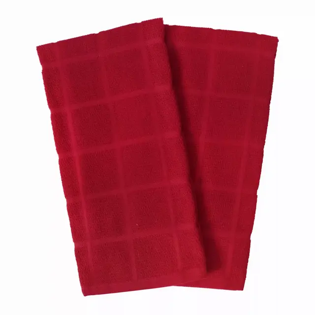 Our Table™ Everyday Solid Kitchen Towels in Red (Set of 2)