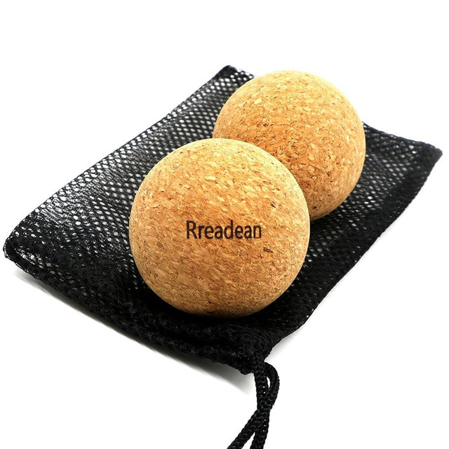 Rreadean Cork Massage Balls for Fascia Release After Exercise, Yoga,Trigger Point Therapy, Relax Muscles, and Relieve Stress,Set of 2 Classic 2.4 Inch Cork Massage Balls