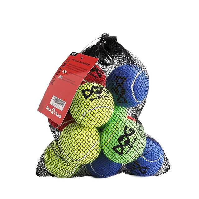 Insum Tennis Ball for Dog Pack of 12 Colorful Easy Catching Pet Dog Ball