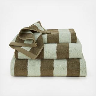 Simple Striped Terry Washcloth, Set of 4