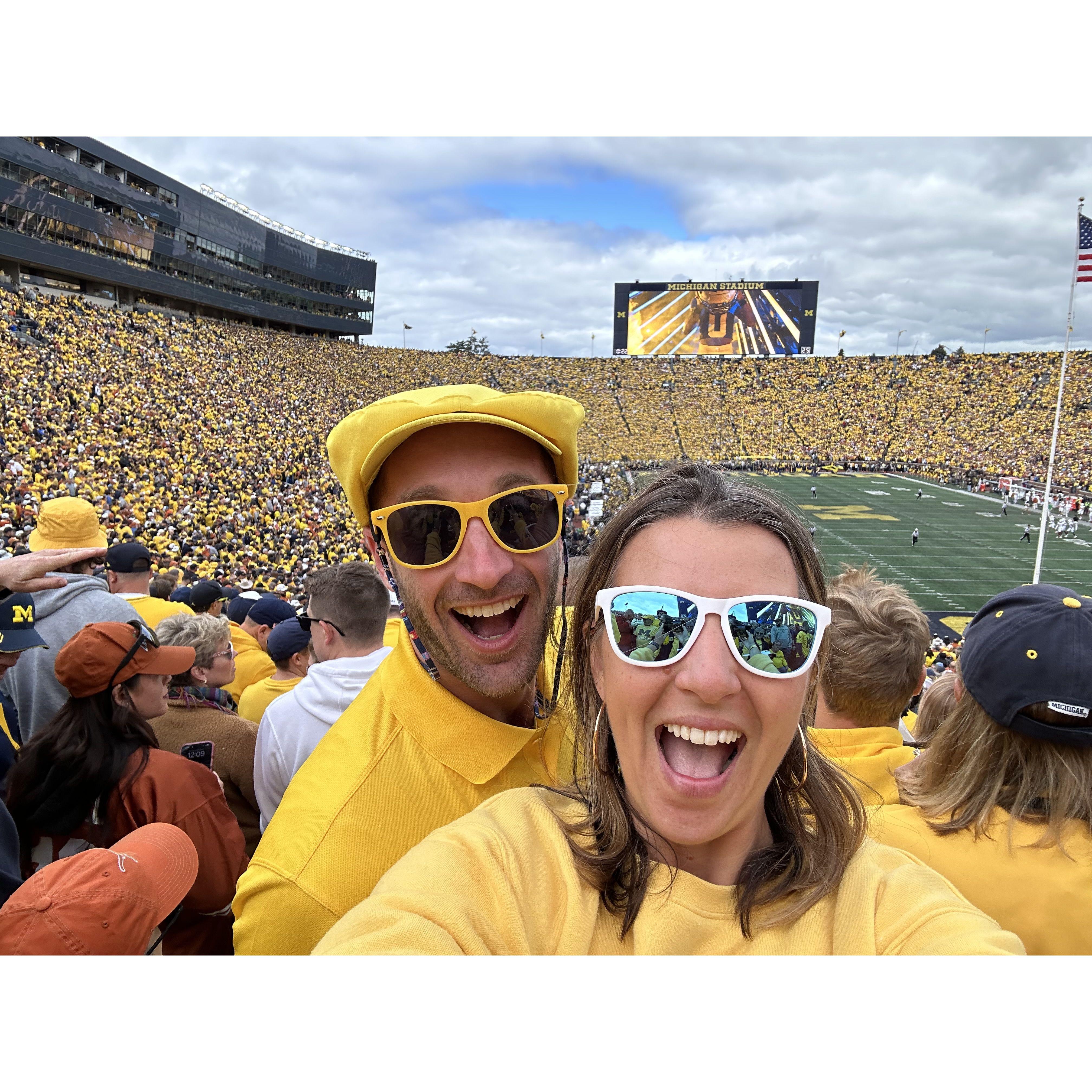 Sean met the Ruedigs for the first time in September 2024 at a Michigan Football game. He fit right in.