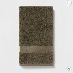 Performance Plus Hand Towel Dark Green - Threshold™: Cotton Terry, Fade-Resistant, 550-800 GSM, OEKO-TEX Certified