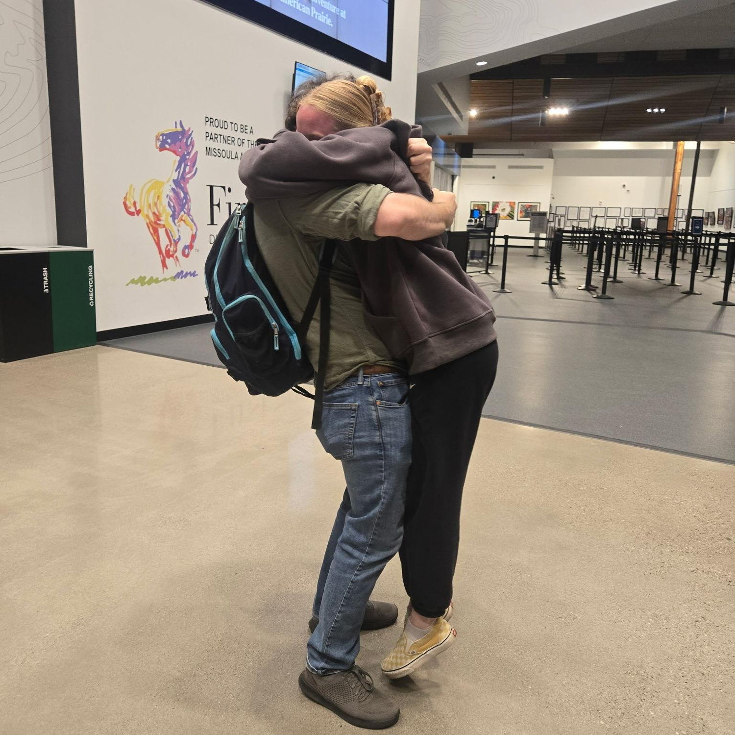Reuniting in the airport