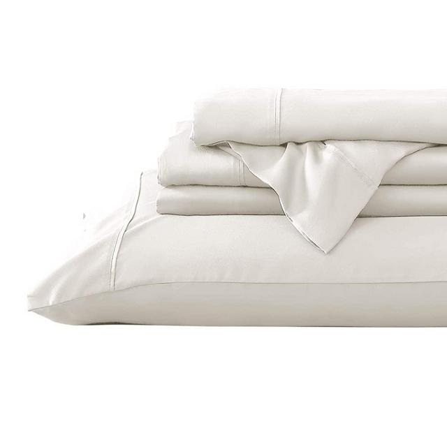 Valeron 100% Tencel Modal Sateen Woven-Luxuriously Soft, Breathable, Cooling Beech Tree Fiber-Sheet Set, Queen, White