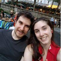 Our first selfie together - a movie night at Bryant Park, Summer 2018