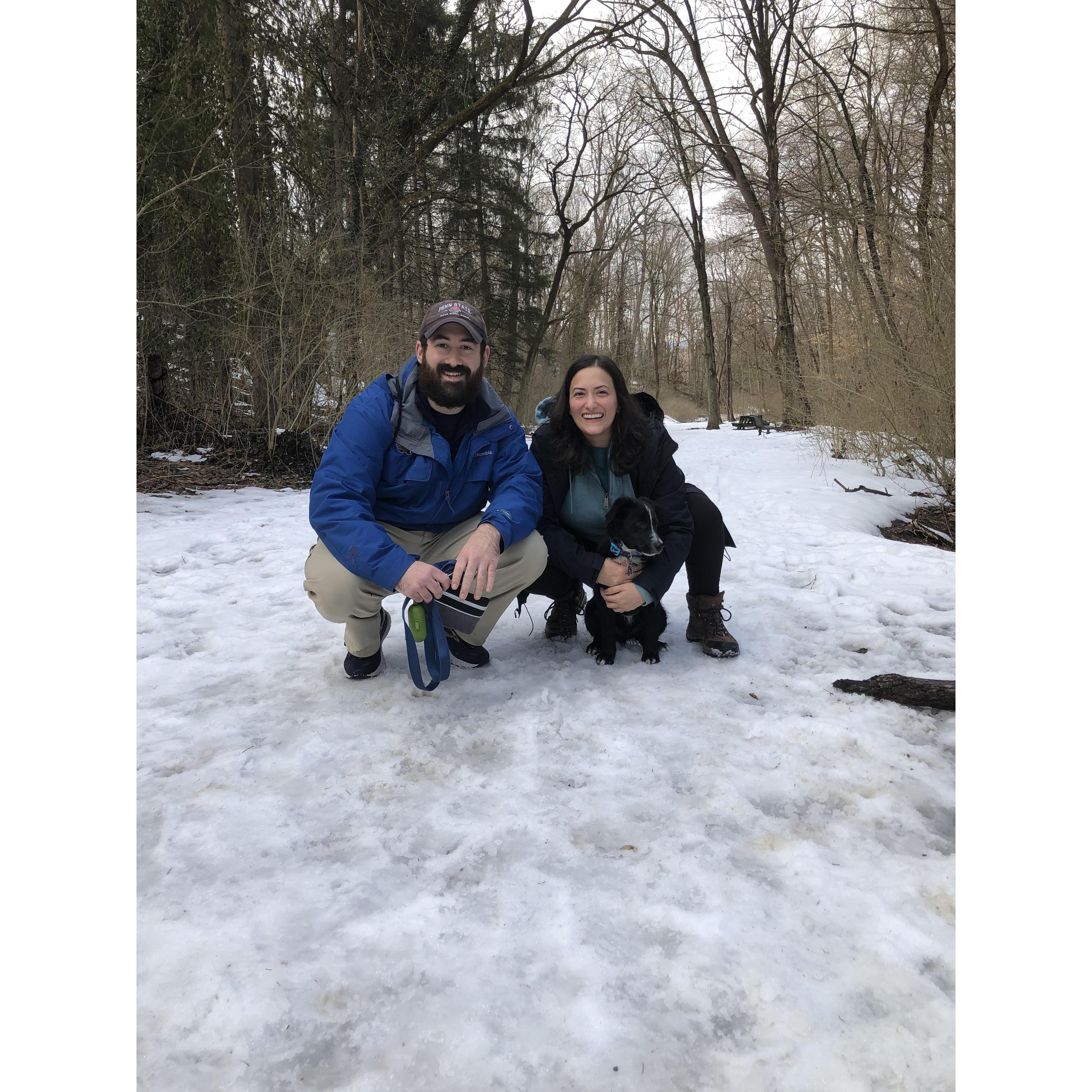 Our first family pictures with Tucker