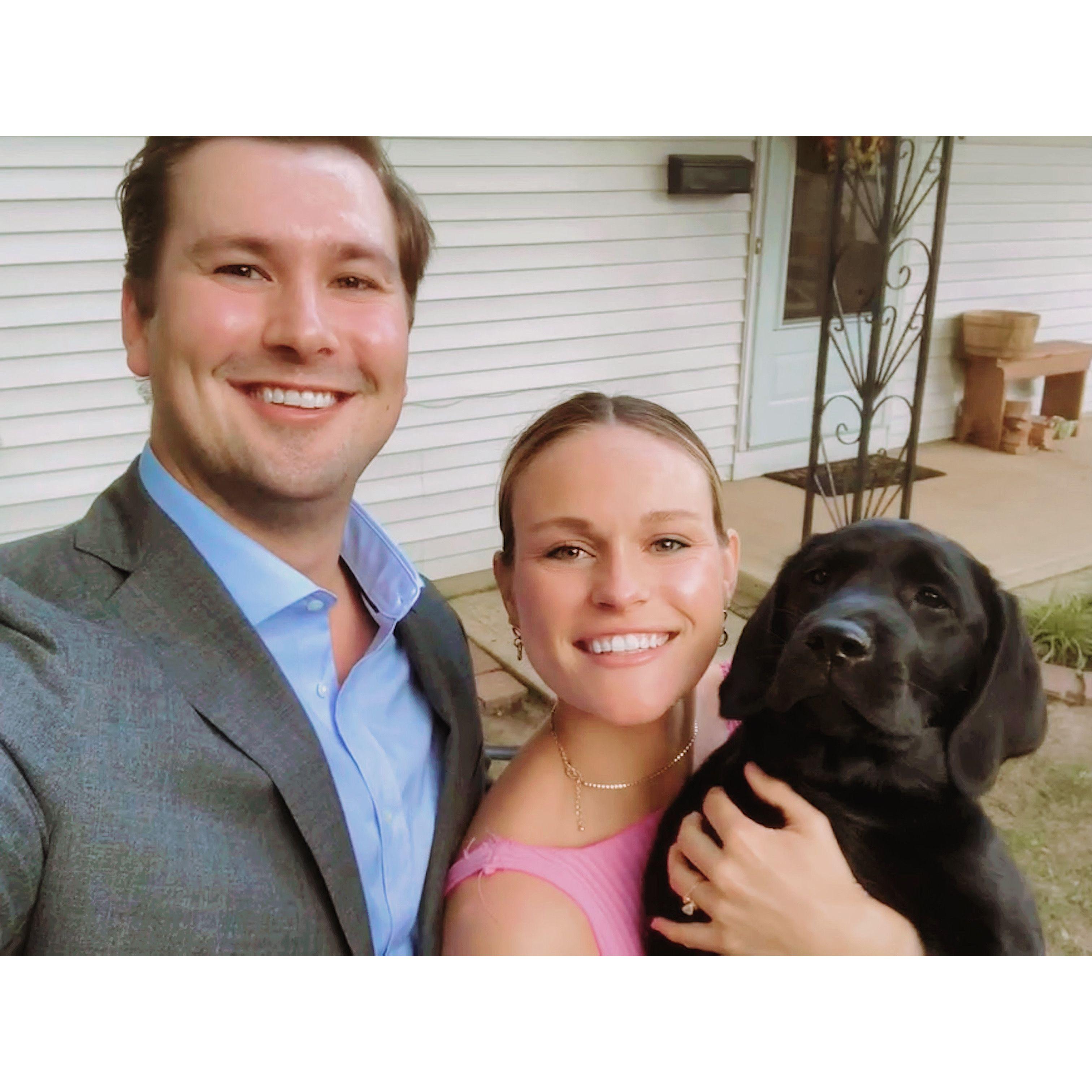 Bob, Katie, and Dolley, Engagement Day! September 2022