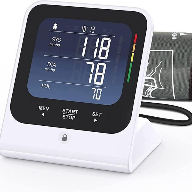Accurate Automatic Digital BP Machine Large Cuff Upper Arm, Large Backlit LCD, Irregular Heartbeat Detector, Memory Function for 2 Users for Home Use