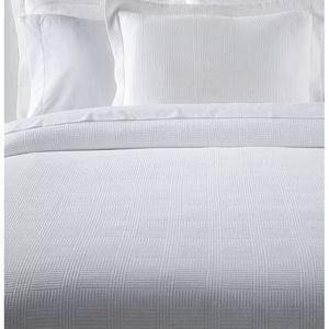 L.L.Bean Vintage Matelasse Block Pattern Cotton Bedspread