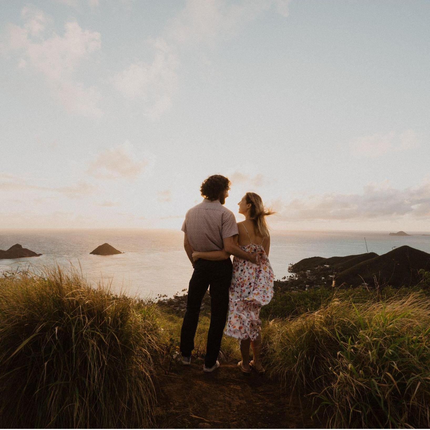 Sunrise over Lanikai Beach.