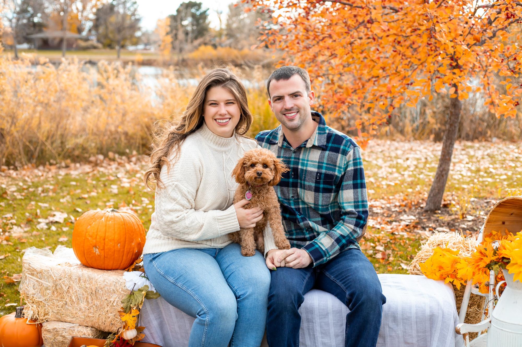 The photo shoot that Mackenzie planned for Christmas photos where Zach asked her to marry him!