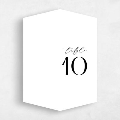 White Diamond Wedding Table Number - Sundell