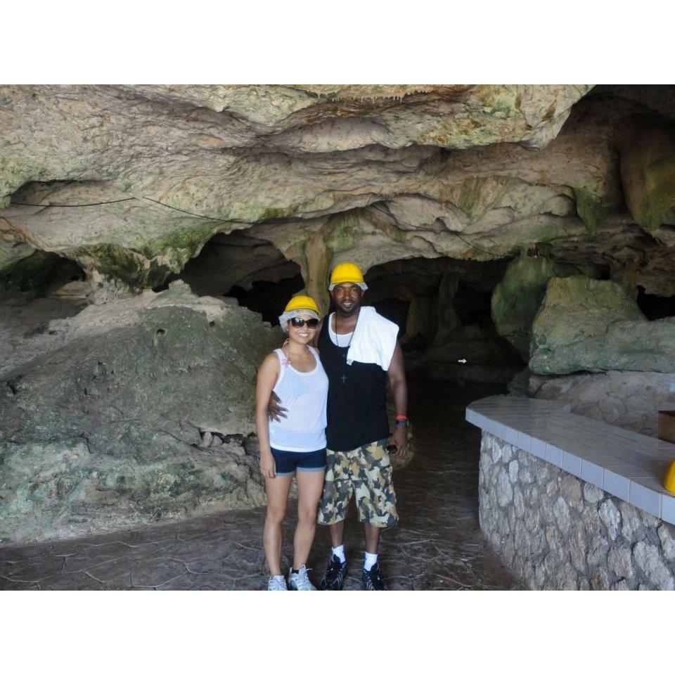 Spelunking in the Caribbean.  J calls Jenn Dora bc she always forces adventure on him, but this one was his idea!