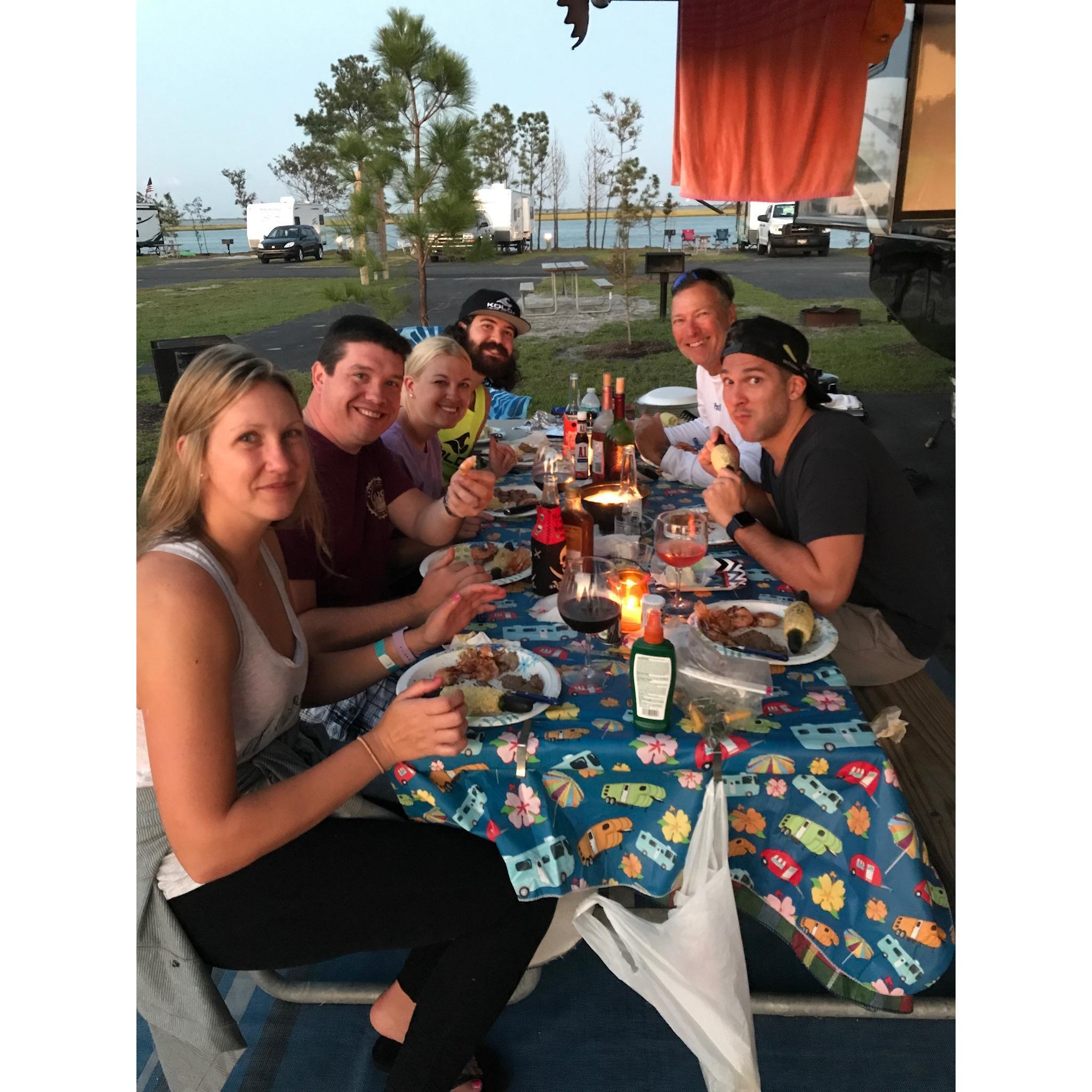 Dinner at the campground at Massey's Landing in Dewey DE