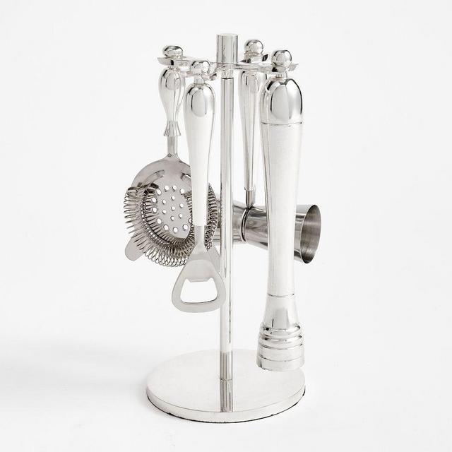 Atherton 4-Piece Bar Tool Set - Silver