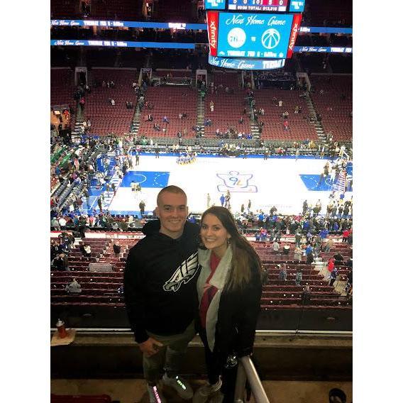 Katrina's first NBA game - go sixers! - February 2018