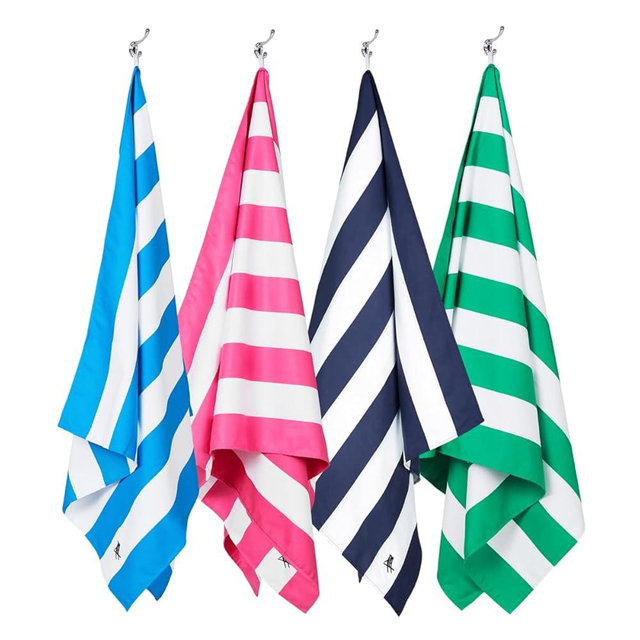 Dock & Bay Beach Towel - Quick Dry, Sand Free - Compact, Lightweight - 100% Recycled - Includes Bag - Cabana - Set G (4), Large (160x90cm, 63x35)