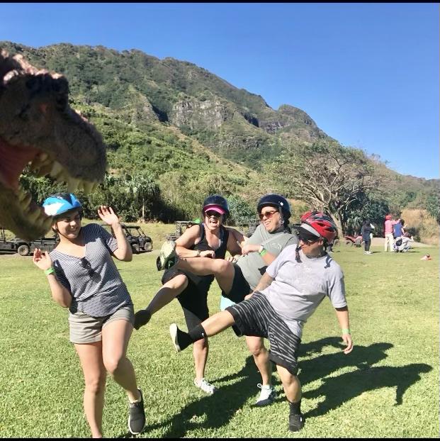 We had to use Lauren as dinosaur bait