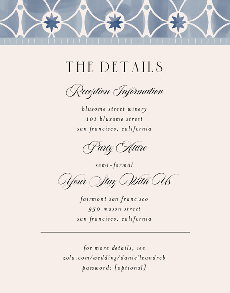 Anafi | Denim Blue | Zola Wedding Enclosure Cards