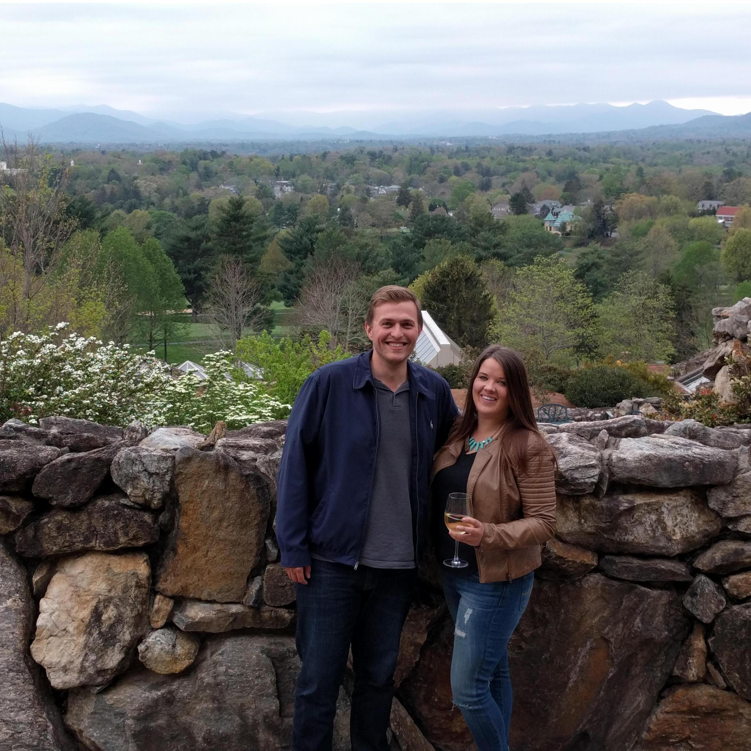 Sippin' wine at the Grove Park Inn in Asheville