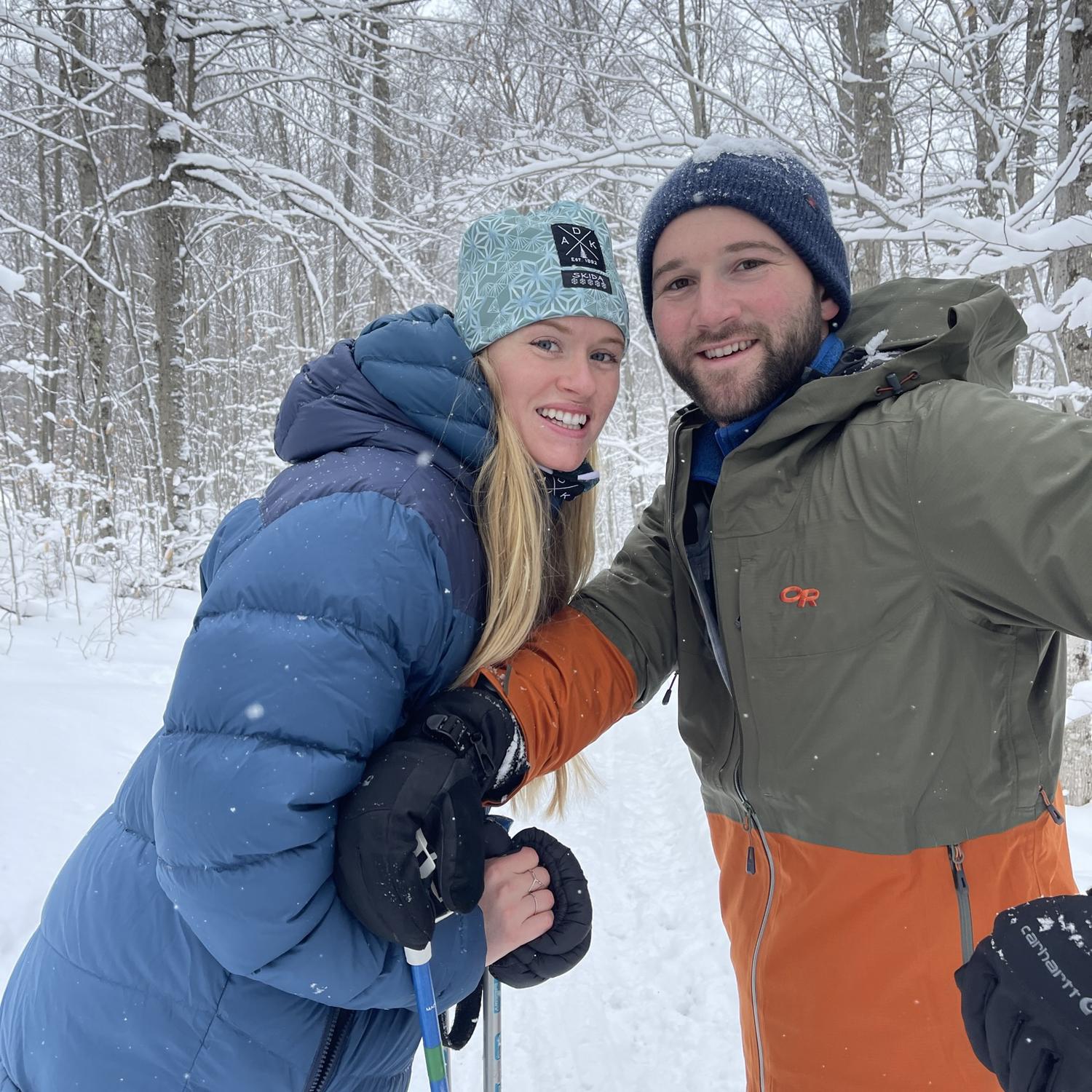 Cross country skiing on the trails throughout Inlet