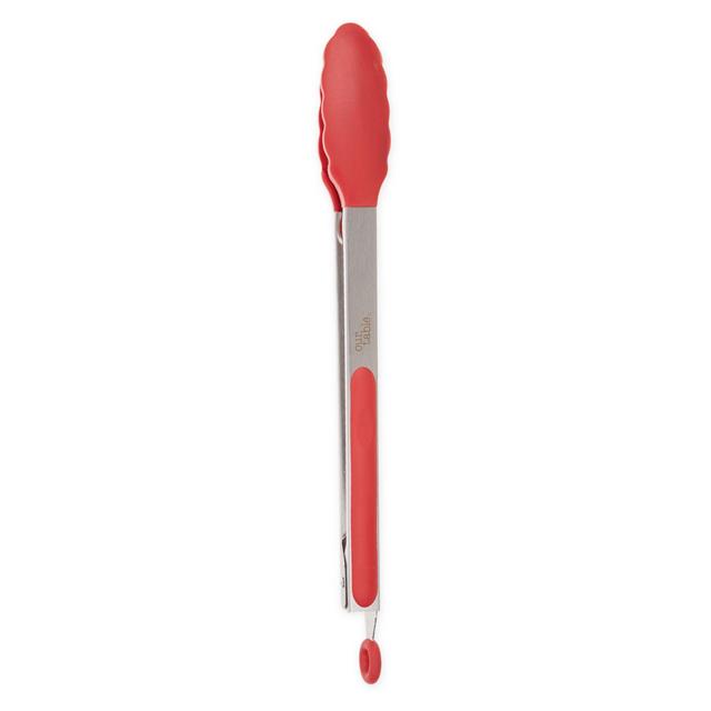 Our Table™ Silicone and Stainless Steel Locking Tongs in Red