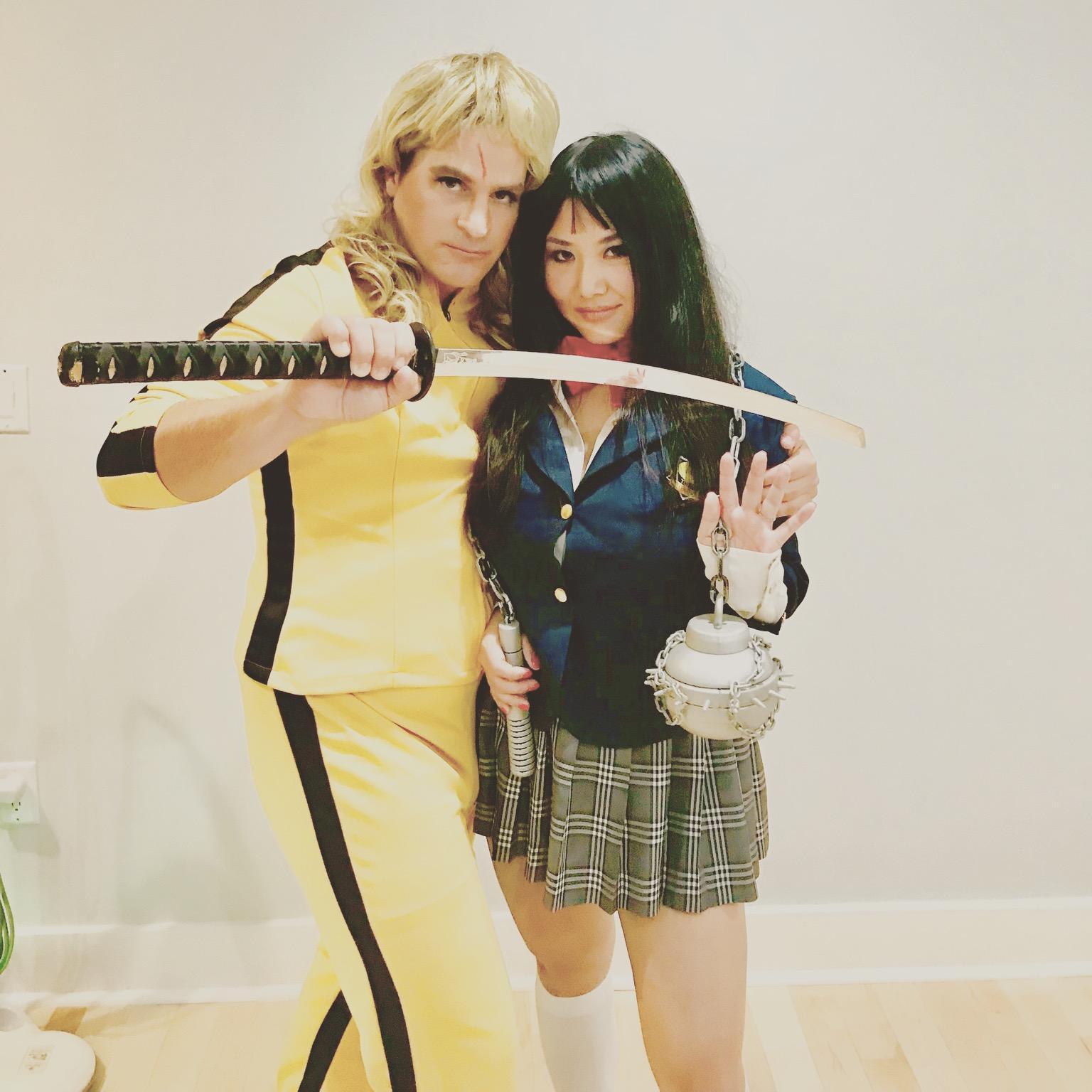 Our 5th Halloween. Beatrix Kiddo and Gogo Yubari from Kill Bill.